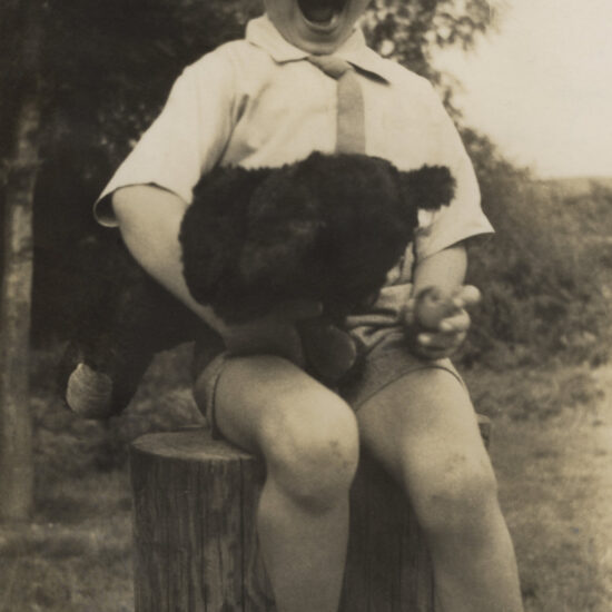 John Hopkins and Edward Bear about 1940, aged 3