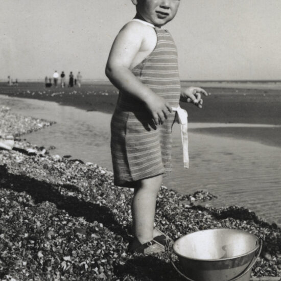 John Hoppy Hopkins on Wittering beach 1at  year 10 months, June 1939